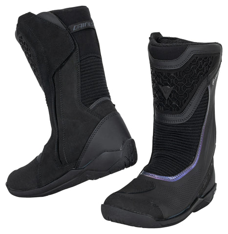 Dainese Freeland 2 GTX Lady Motorcycle Boots — Women’s Black Touring Boots with Gore-Tex Waterproof Protection, Groundtrax Grip, and All-Season Comfort