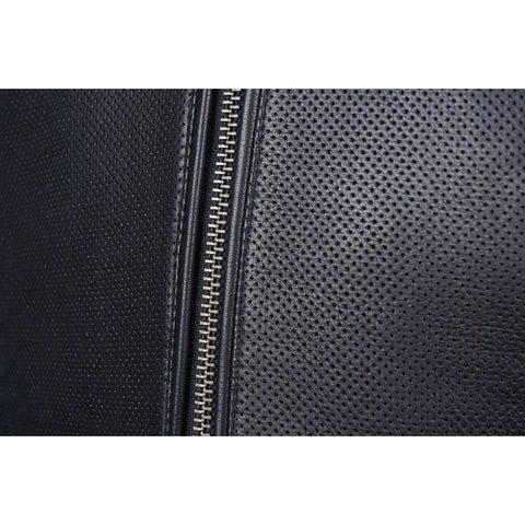 Alexander Black Men’s Leather Motorcycle Jacket - Professional CE-Armored Racing Gear