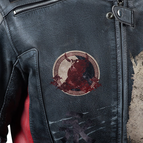 Dragon Vintage Men’s Leather Motorcycle Jacket - Distressed Retro Biker Gear