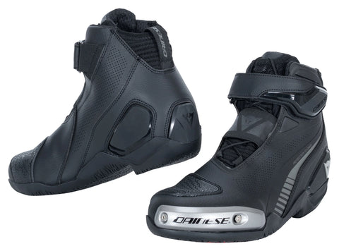 Dainese Superya Motorcycle Shoes — Black Anthracite Sports Boots with Racing Style, Magnesium Protection, and Breathable Comfort