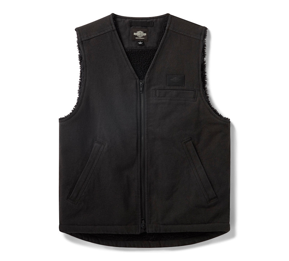 Originals Union Canvas Vest Men's Motorcycle Riding Cotton Canvas Biker Utility Vest