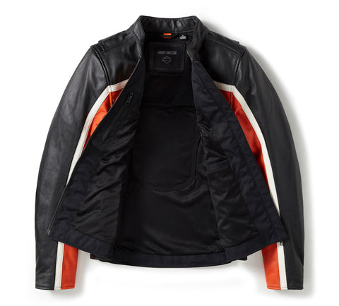 Women's HD Trenton Leather Motorcycle Jacket - D3O Armored Ventilated Rider