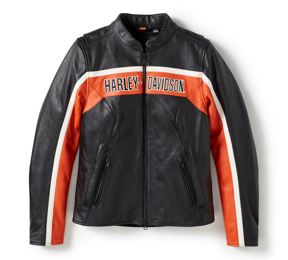 Women's HD Trenton Leather Motorcycle Jacket - D3O Armored Ventilated Rider