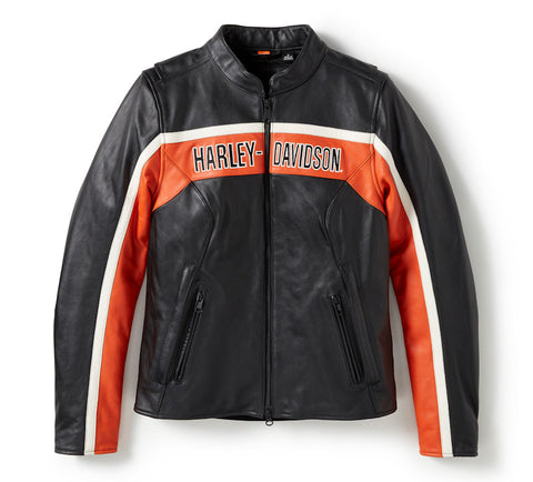 Women's HD Trenton Leather Motorcycle Jacket - D3O Armored Ventilated Rider