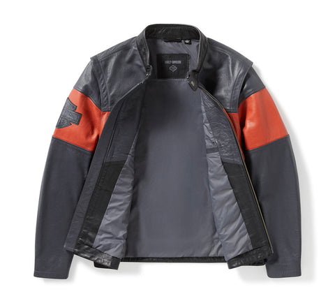 Men’s Essential Convertible Leather Jacket – Premium 2-in-1 Versatility Moto Jacket