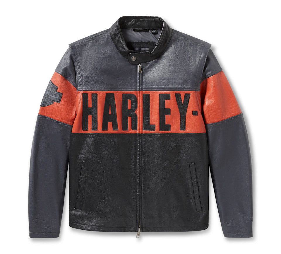 Men’s Essential Convertible Leather Jacket – Premium 2-in-1 Versatility Moto Jacket