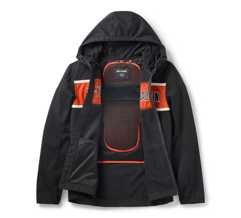 Men’s HD Trenton Deflector 2.0 Hooded Motorcycle Fleece – Wind-Resistant Riding Hoodie
