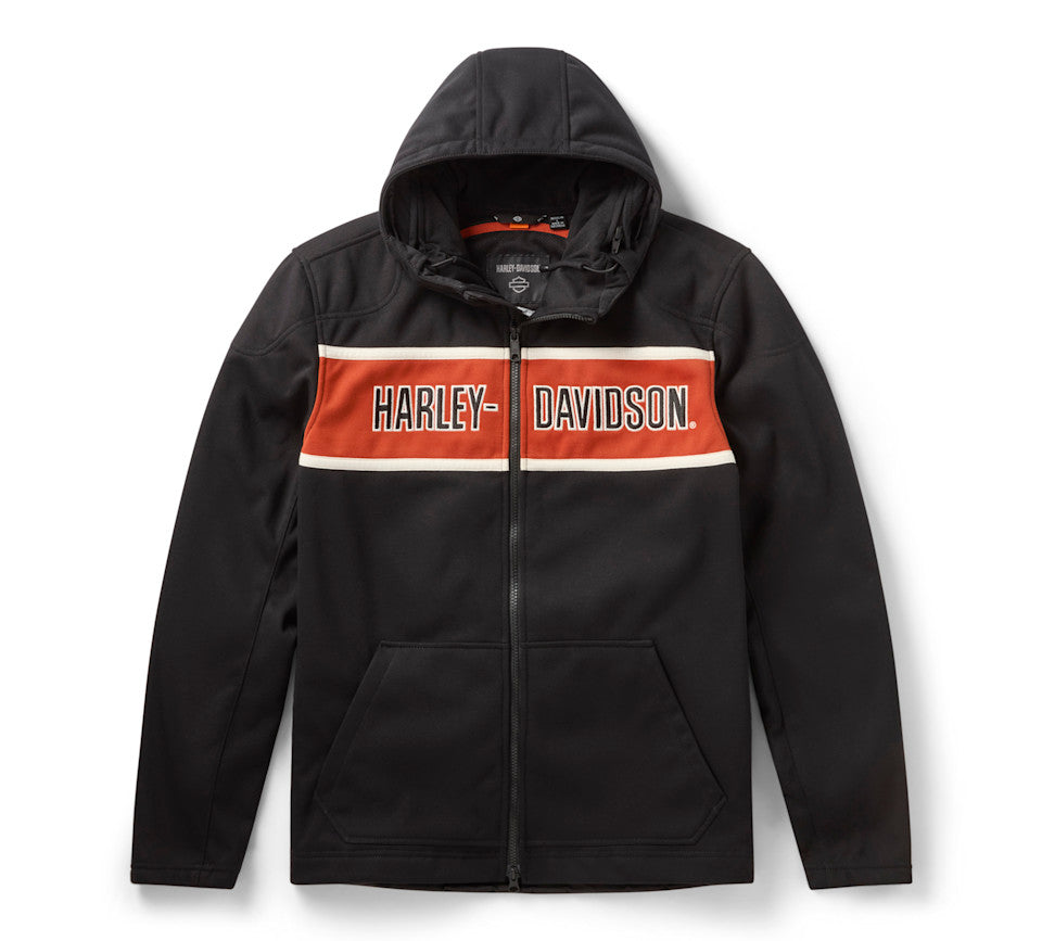 Men’s HD Trenton Deflector 2.0 Hooded Motorcycle Fleece – Wind-Resistant Riding Hoodie