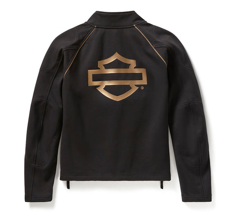 Women's HD Deflector Half-Zip Motorcycle Fleece Jacket - Cozy Mid-Layer Rider