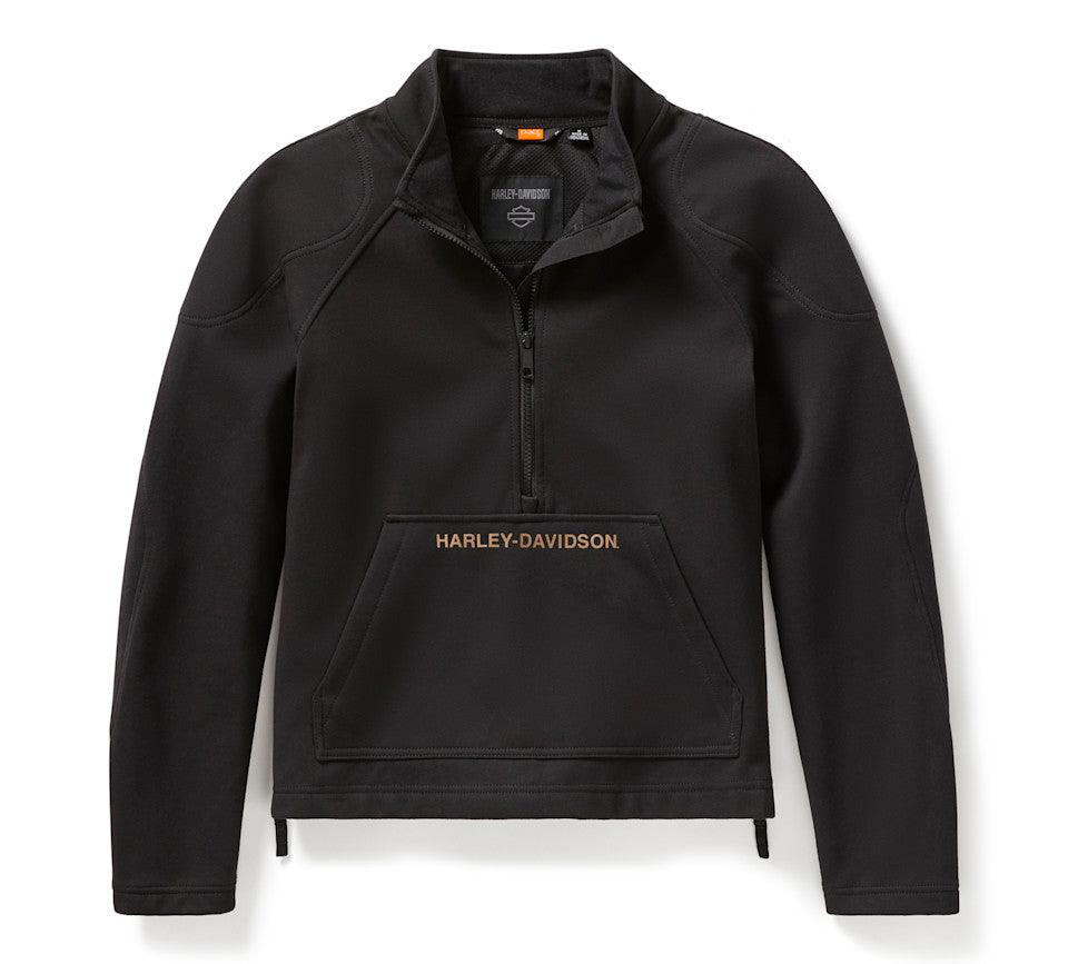 Women's HD Deflector Half-Zip Motorcycle Fleece Jacket - Cozy Mid-Layer Rider