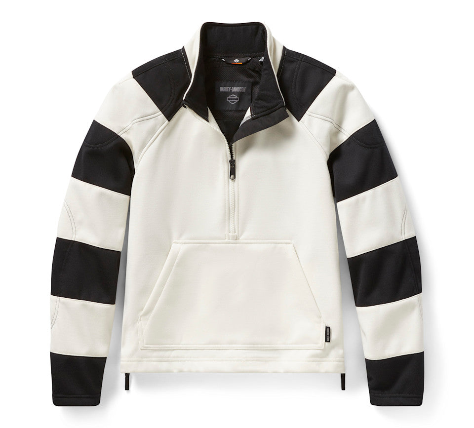 Women's HD Breakout Deflector Half-Zip Motorcycle Fleece - Armored Rider Layer