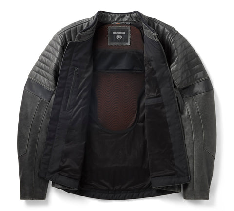 Men’s H-D Passing Link III Leather Jacket – Premium Distressed Triple Vent System™ Jacket