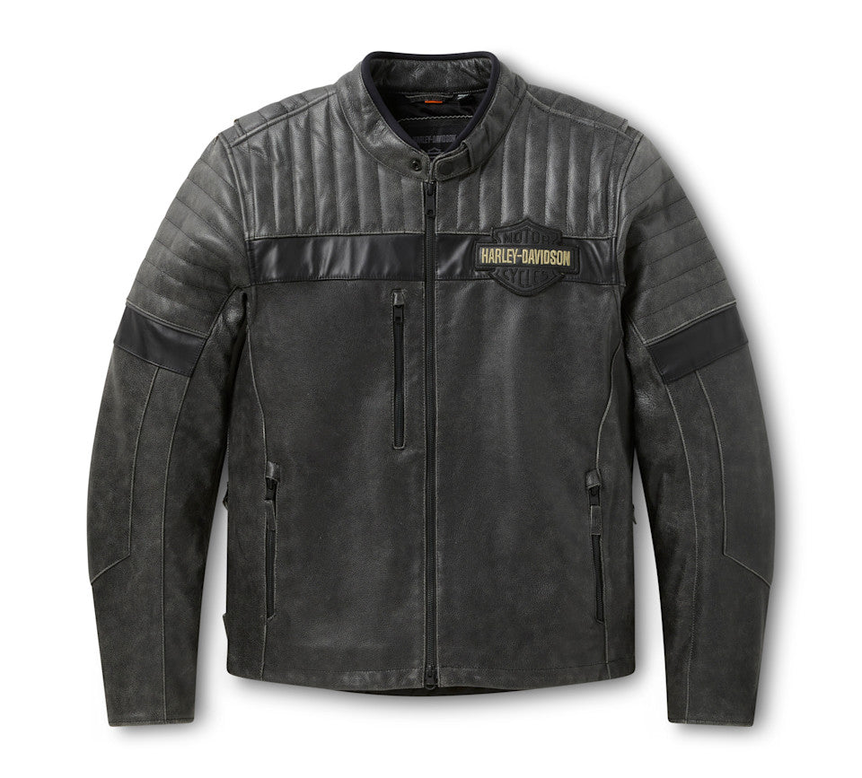 Men’s H-D Passing Link III Leather Jacket – Premium Distressed Triple Vent System™ Jacket