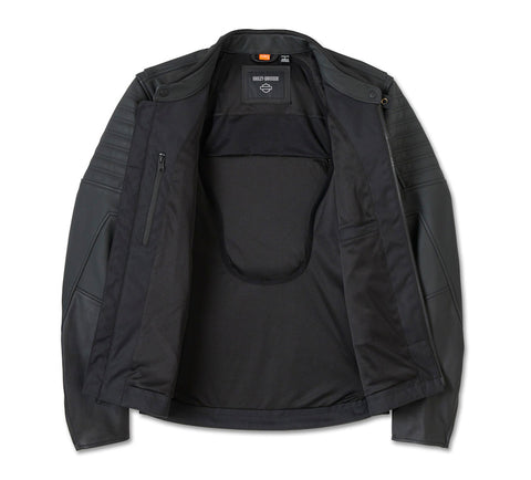 Men’s Willie G Skull Graphic Leather Riding Jacket – Premium Distressed Biker Jacket