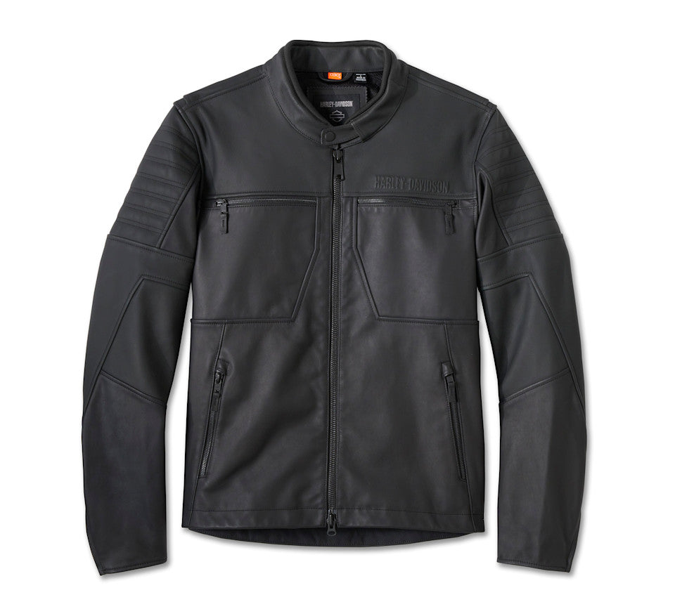 Men’s Willie G Skull Graphic Leather Riding Jacket – Premium Distressed Biker Jacket