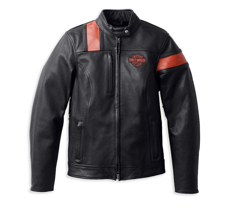 Women's Highway-100 Waterproof Leather Motorcycle Jacket - Cowhide Rain Defender