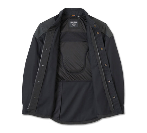 Willie G Skull Graphic Operative 2.0 Riding Shirt Jacket – Lightweight Motorcycle Overshirt
