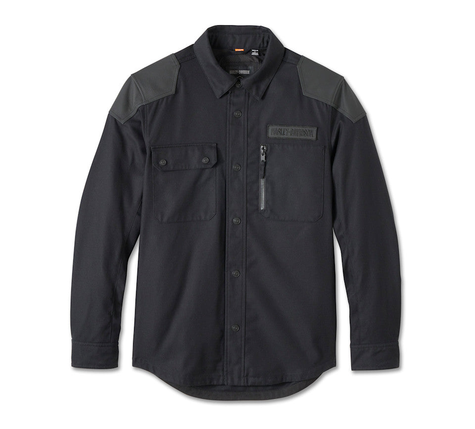 Willie G Skull Graphic Operative 2.0 Riding Shirt Jacket – Lightweight Motorcycle Overshirt