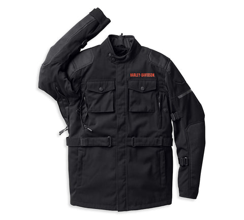 Men’s Quest Triple Vent System™ Jacket – Black Breathable Motorcycle Riding Jacket