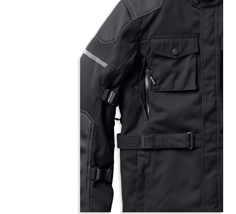 Men’s Quest Triple Vent System™ Jacket – Black Breathable Motorcycle Riding Jacket