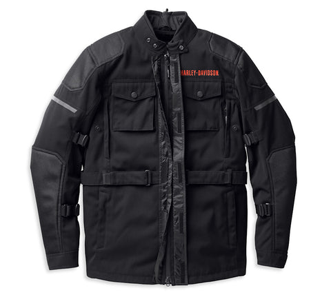 Men’s Quest Triple Vent System™ Jacket – Black Breathable Motorcycle Riding Jacket