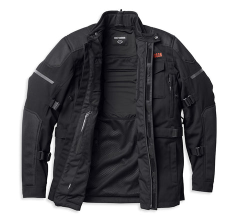 Men’s Quest Triple Vent System™ Jacket – Black Breathable Motorcycle Riding Jacket