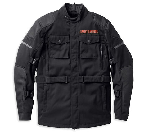 Men’s Quest Triple Vent System™ Jacket – Black Breathable Motorcycle Riding Jacket