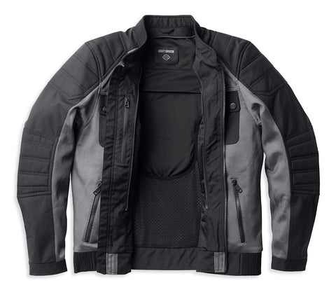 Zephyr Men’s Knit Jacket with Zip Lining – Granite Grey Lightweight Layered Jacket