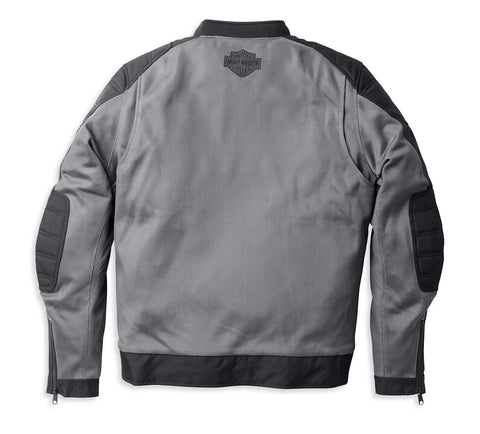 Zephyr Men’s Knit Jacket with Zip Lining – Granite Grey Lightweight Layered Jacket