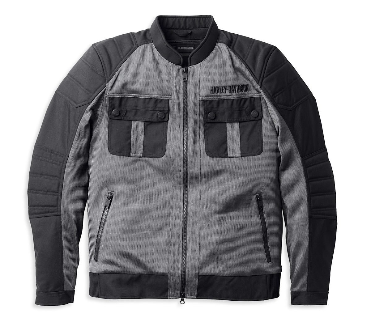 Zephyr Men’s Knit Jacket with Zip Lining – Granite Grey Lightweight Layered Jacket