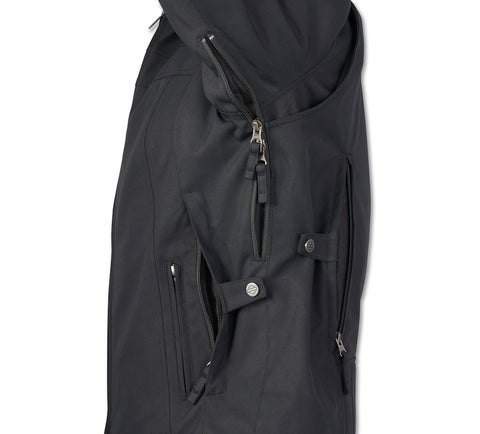 Women's Hybrid Moto Jacket with Triple Vent System - Polyester Biker Performance