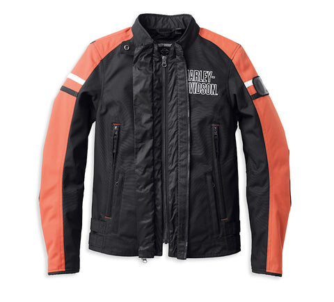 Women's Hazard Waterproof Textile Motorcycle Jacket - Black Polyester Rain Rider
