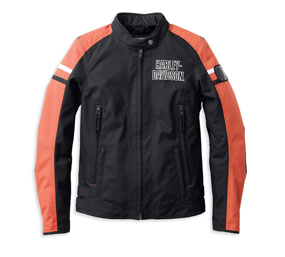 Women's Hazard Waterproof Textile Motorcycle Jacket - Black Polyester Rain Rider