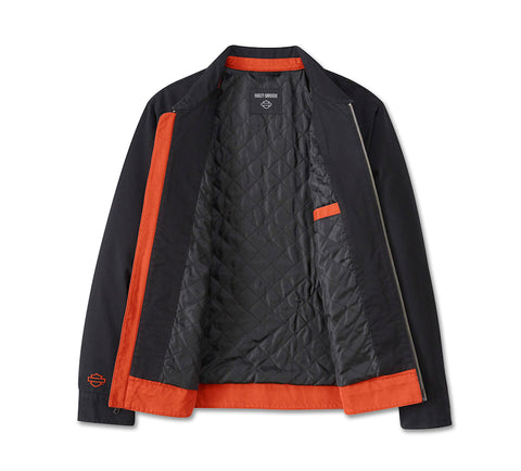 Men’s Bar Font Jacket – Classic Logo Streetwear Casual Outerwear