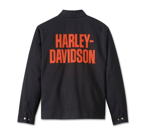 Men’s Bar Font Jacket – Classic Logo Streetwear Casual Outerwear