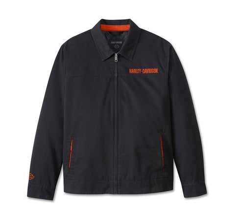 Men’s Bar Font Jacket – Classic Logo Streetwear Casual Outerwear