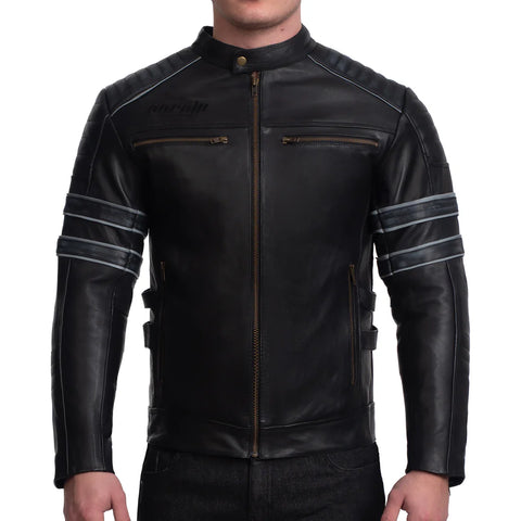 Fortuna Men’s Professional Motorcycle Racing Leather Jacket