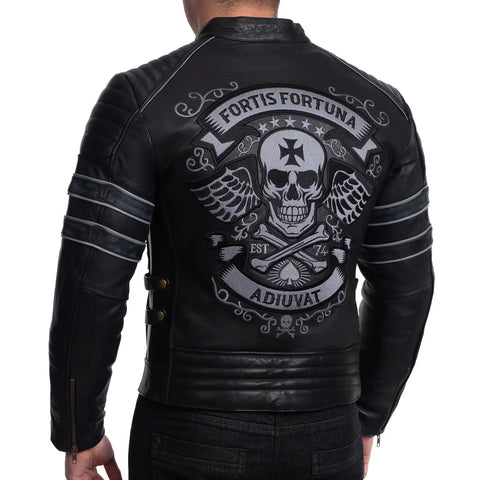 Fortuna Men’s Professional Motorcycle Racing Leather Jacket