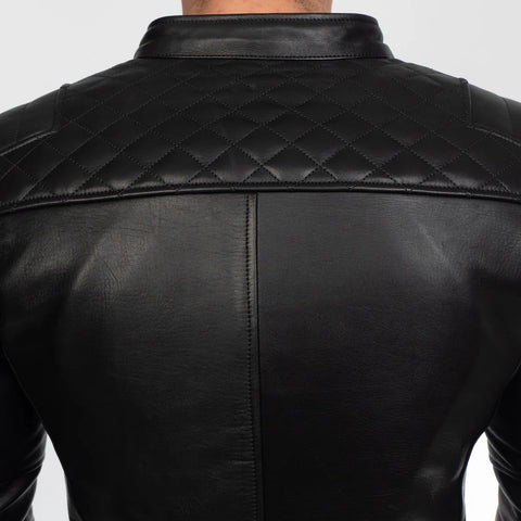 Hudson Professional Men’s Motorcycle Racing Leather Jacket - CE Armored Track Gear