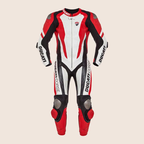 Ducati Corse K1 Racing Suit | Premium One-Piece Leather Motorcycle Suit