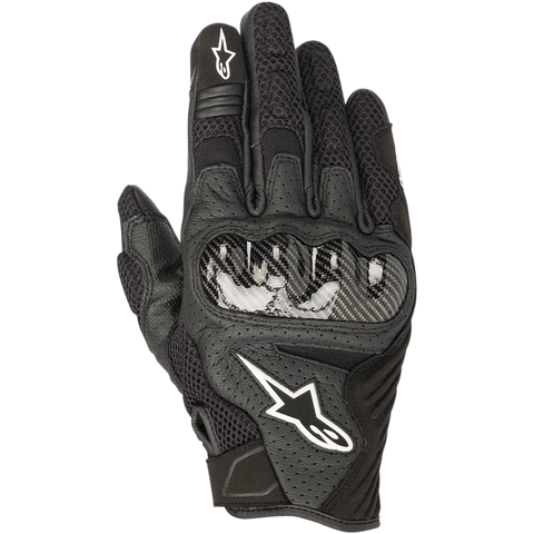 SMX-1 Air V2 Gloves Black Motorcycle Summer Riding Gloves – Lightweight Ventilated Protective Biker Gloves