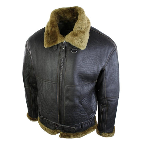 Men’s Original RAF Sheepskin Flying Jacket - Classic Brown Leather & Ginger Fur
