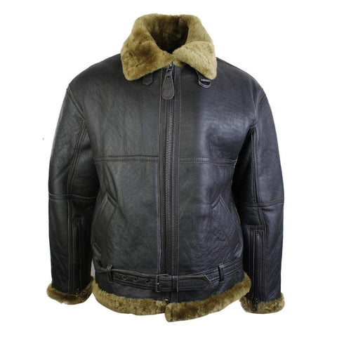 Men’s Original RAF Sheepskin Flying Jacket - Classic Brown Leather & Ginger Fur