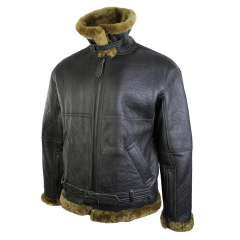 Men’s Original RAF Sheepskin Flying Jacket - Classic Brown Leather & Ginger Fur