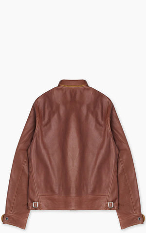 Mister Freedom Campus "Stud" Jacket – Premium Brown Bison Leather Heritage Sports Jacket