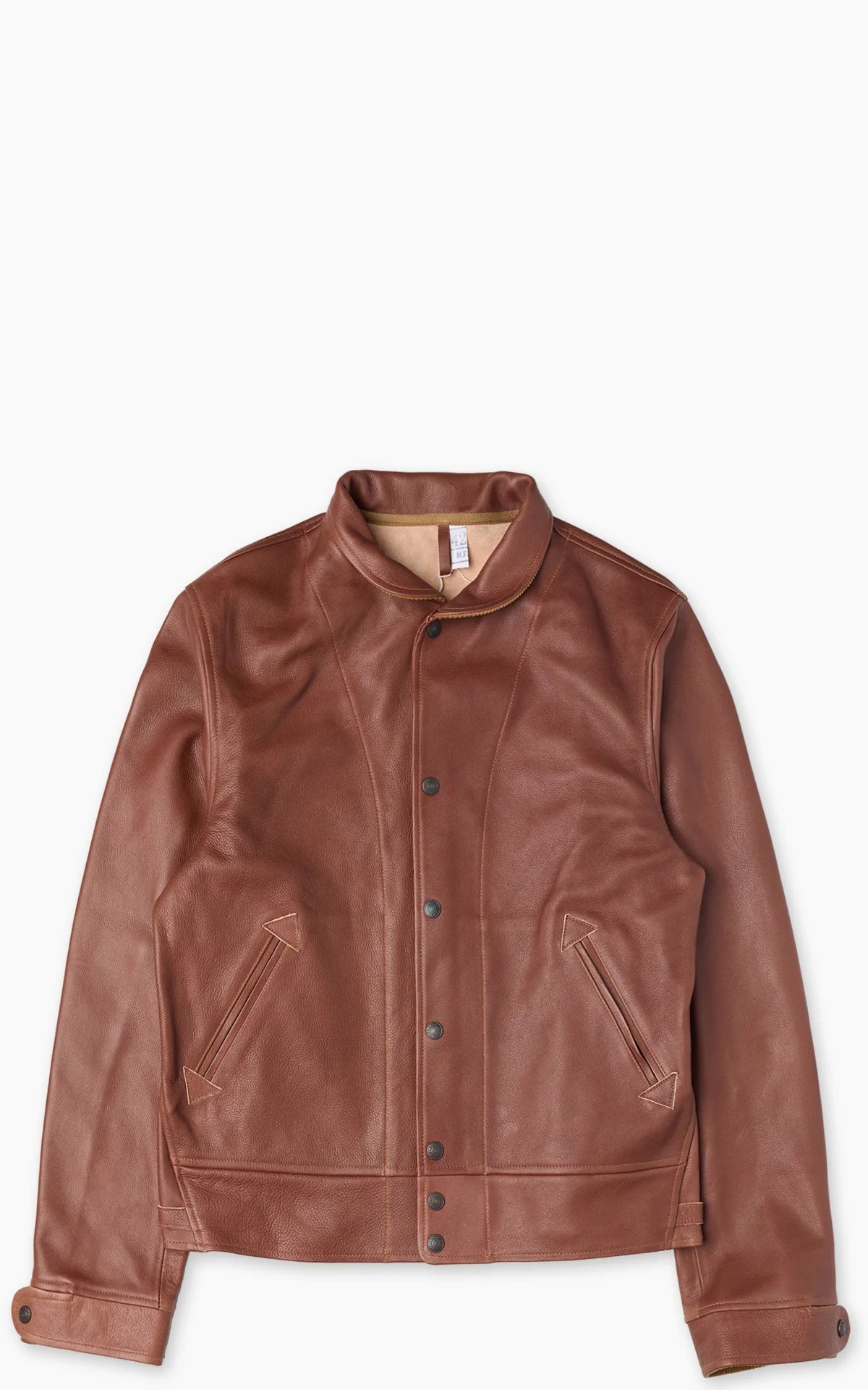 Mister Freedom Campus "Stud" Jacket – Premium Brown Bison Leather Heritage Sports Jacket