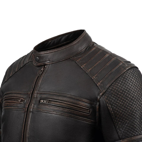 Colorado Brown Cross-Country Classic Men’s Leather Motorcycle Jacket - Premium Touring Gear