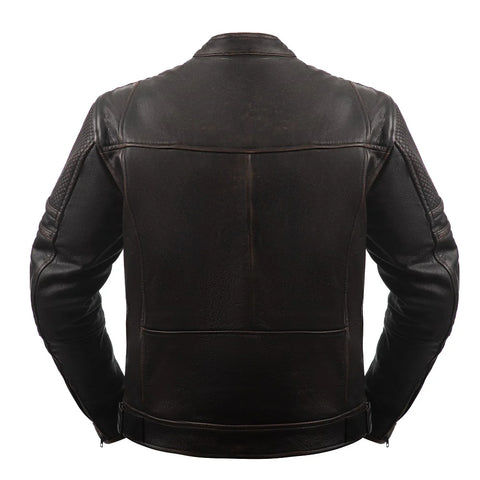 Colorado Brown Cross-Country Classic Men’s Leather Motorcycle Jacket - Premium Touring Gear