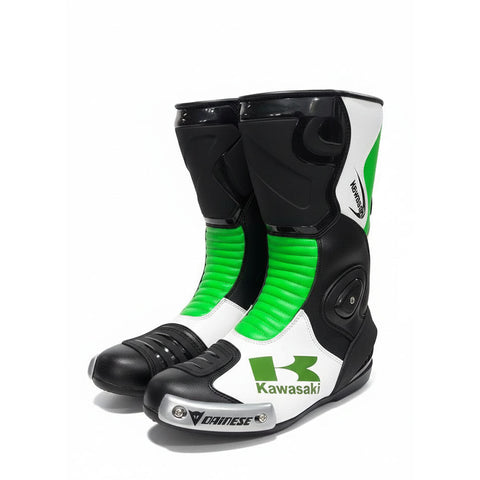 Kawasaki Carbon Fiber Ankle Protection Motorcycle Boots
