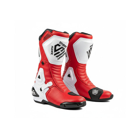 Motorcycle Leather Racing Boots – Protective Track Gear for Men
